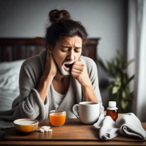 গলার খুসখুস দূর করার জন্য গরম জল পান করছেন