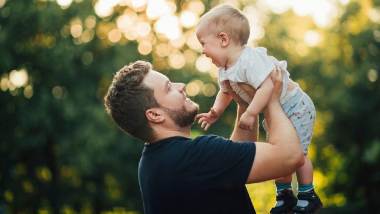 father and baby