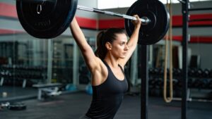 woman weight lifting