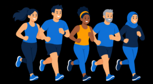 Diverse20Graphic20Characters20Jogging20Happy20Healthy